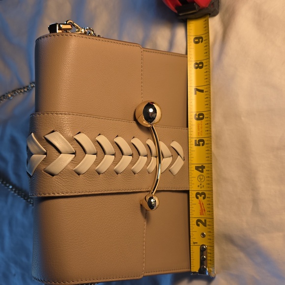 Strathberry Tan and Cream Crossbody Bag - Picture 8 of 10